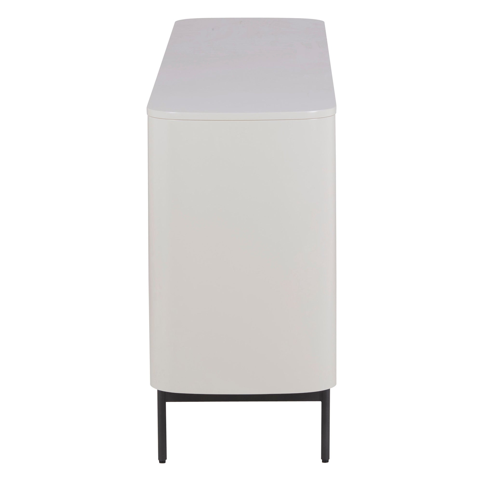 Meuble bas 2 portes 3 tiroirs laqué gris