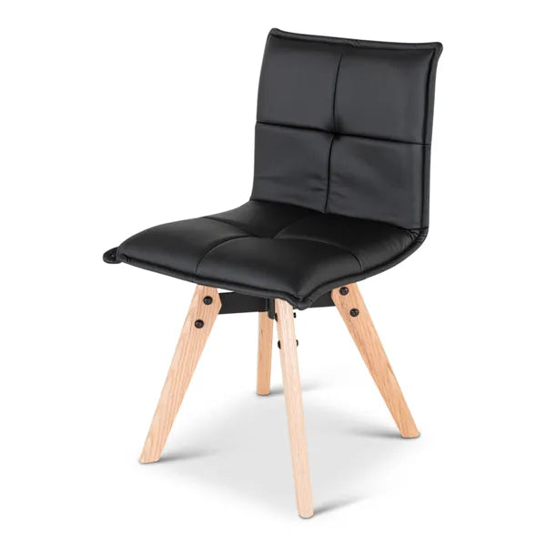 Chaise PU noir MAE
