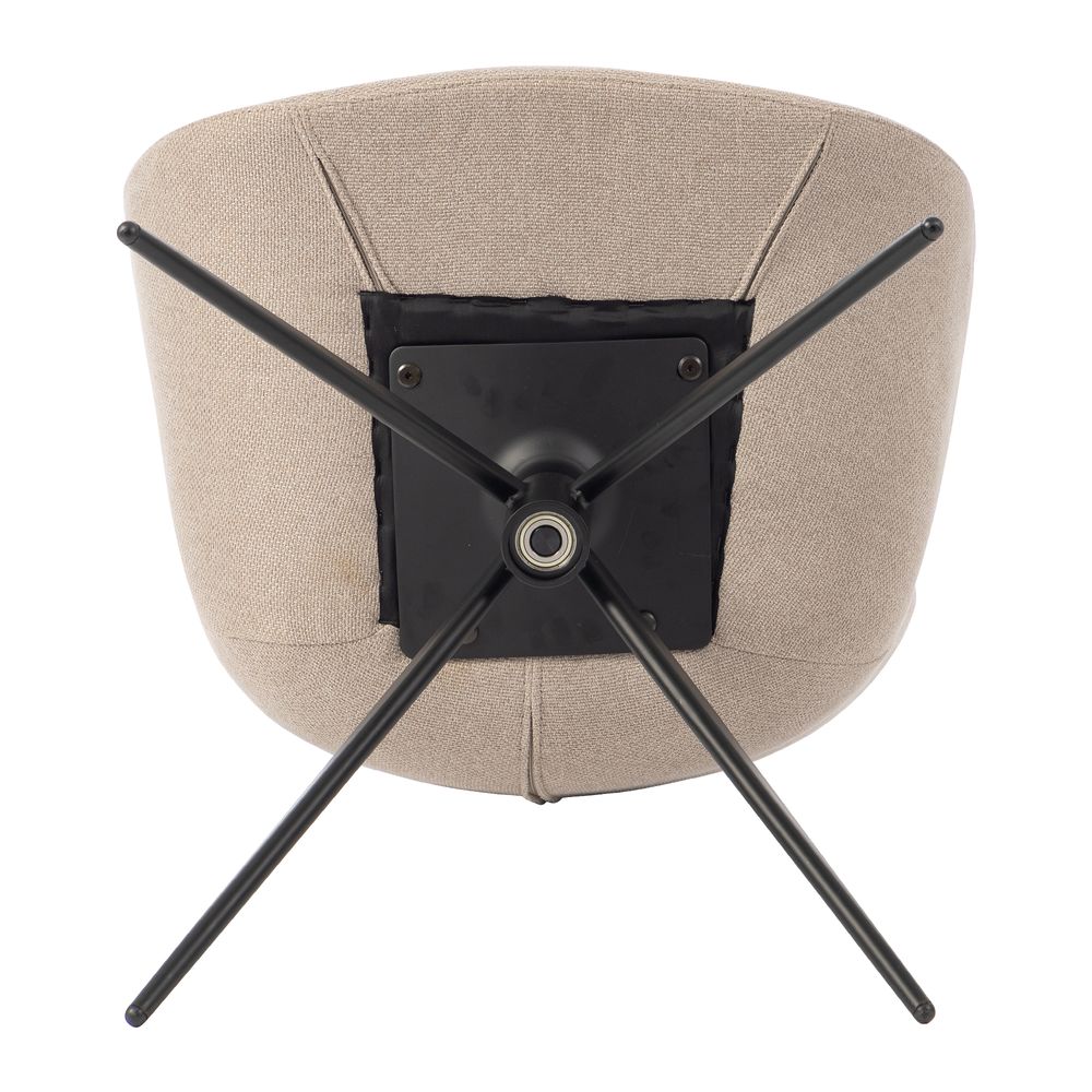Chaise repas accoudoir tissu gris clair
