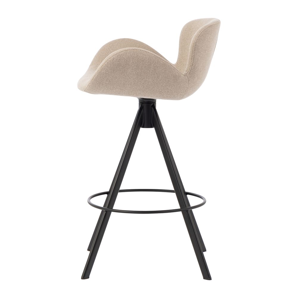 Chaise snack tissu gris clair