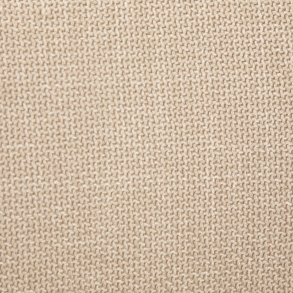 Chaise repas accoudoirs tissu beige pied chêne foncé MALVA