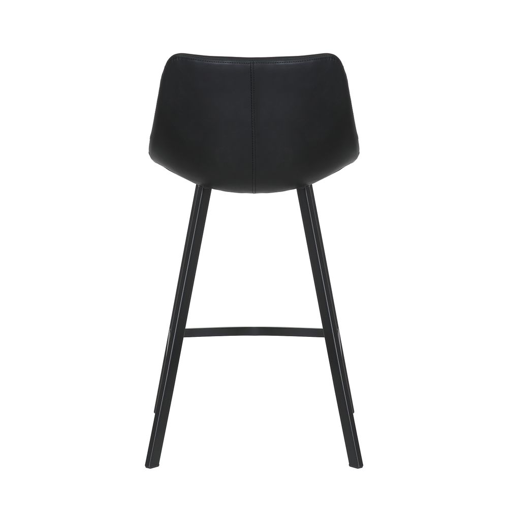 Chaise snack imitation cuir noir