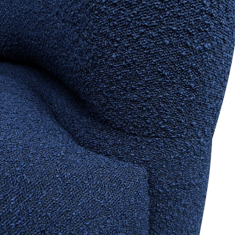 Canapé 2 places tissu bouclette bleu foncé MELKI