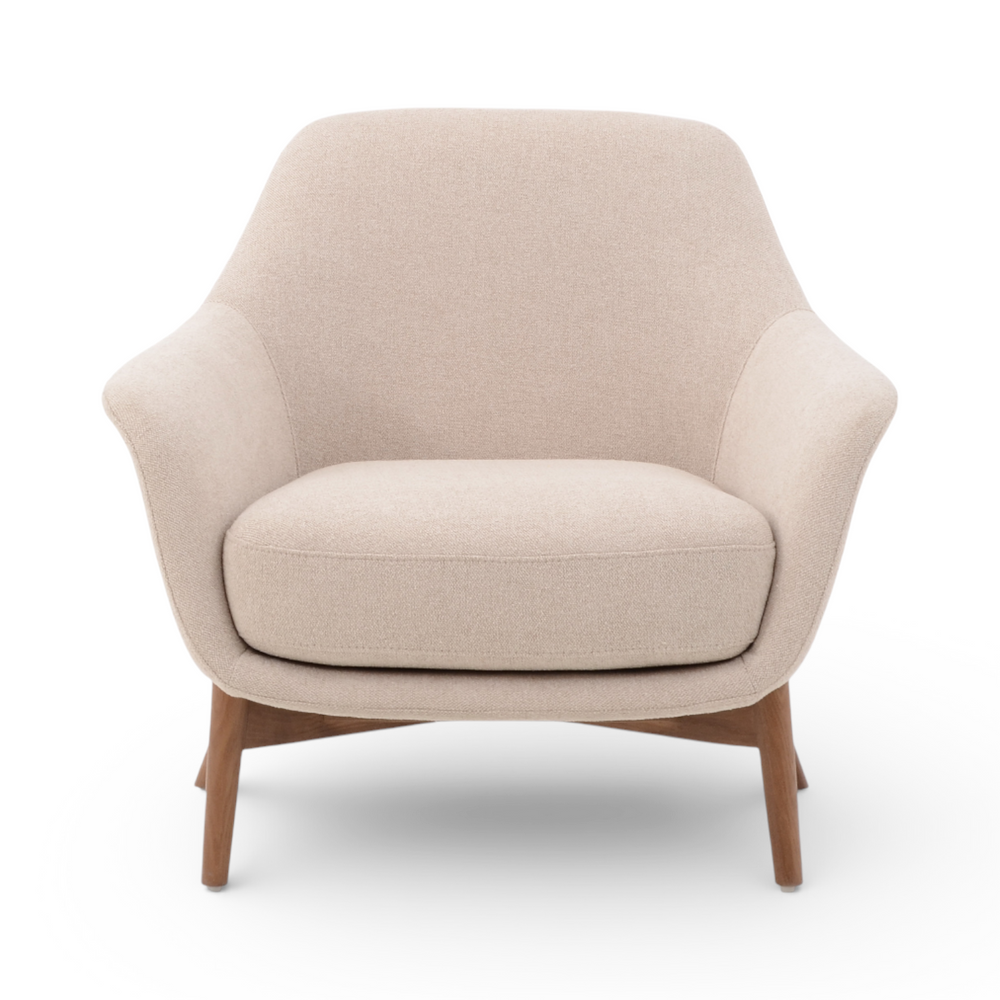 Fauteuil en tissu sable