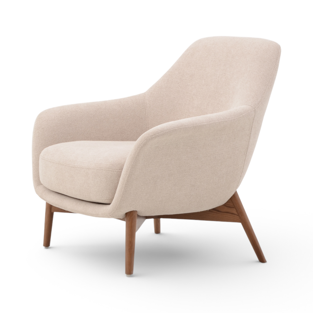 Fauteuil en tissu sable