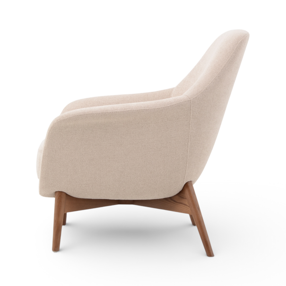 Fauteuil en tissu sable