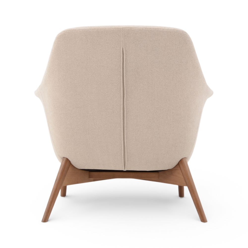 Fauteuil en tissu sable