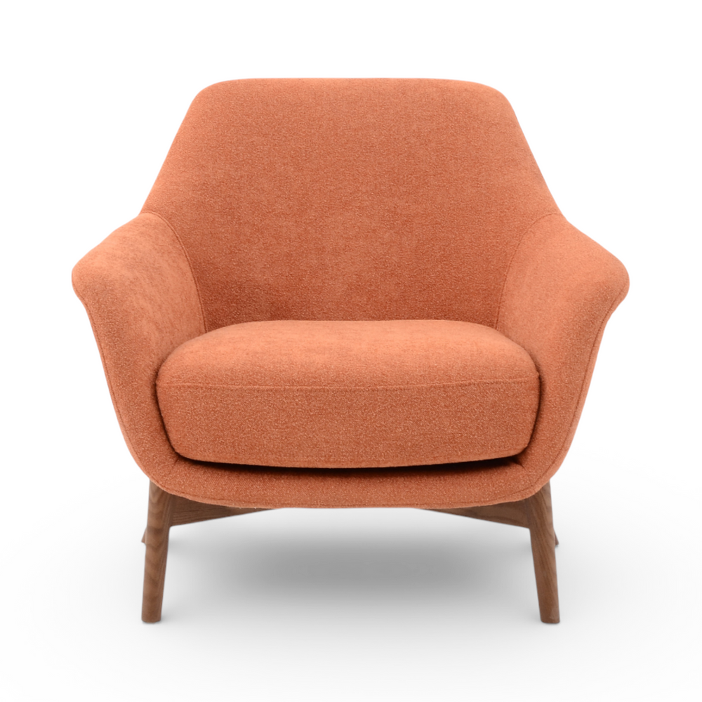 Fauteuil en tissu orange