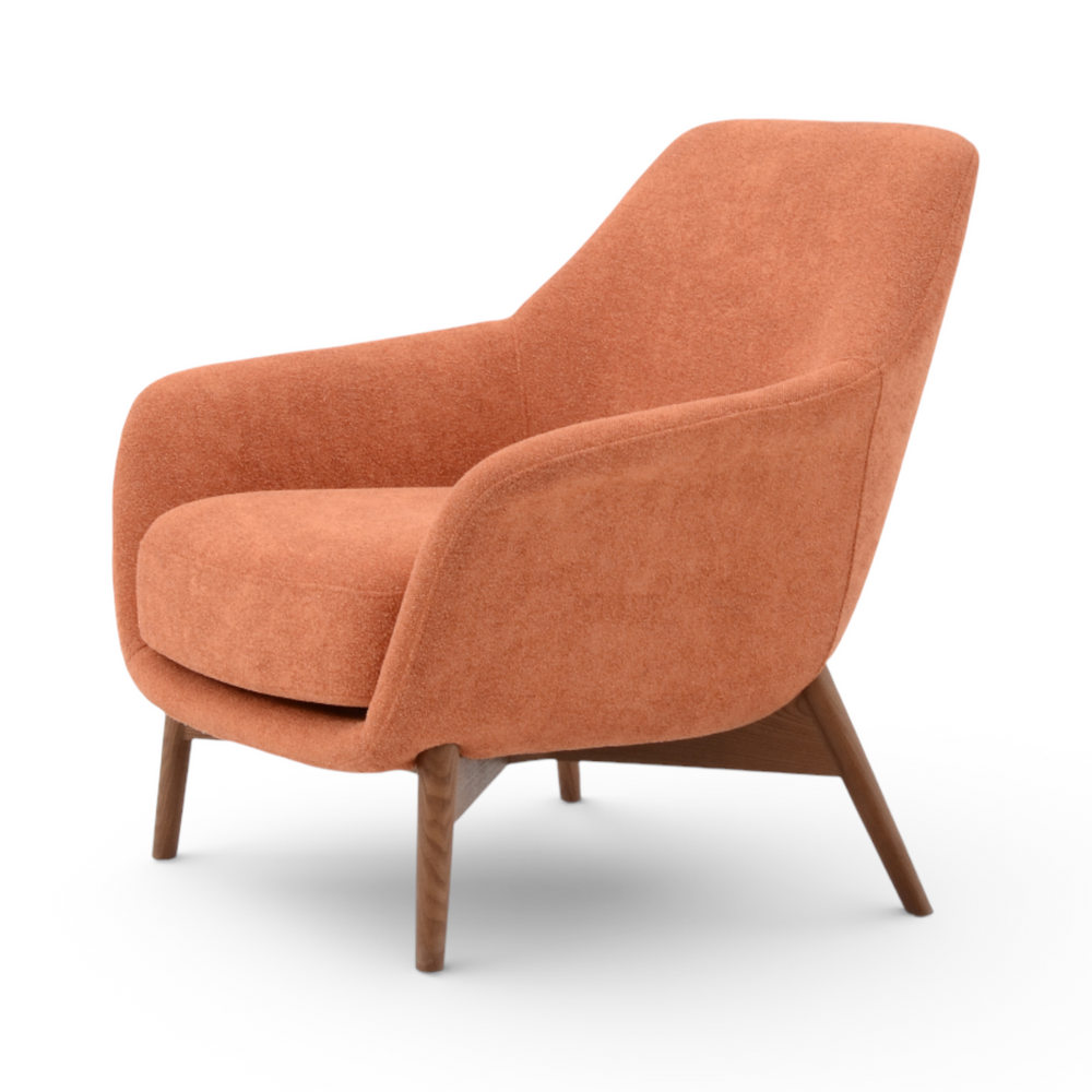 Fauteuil en tissu orange