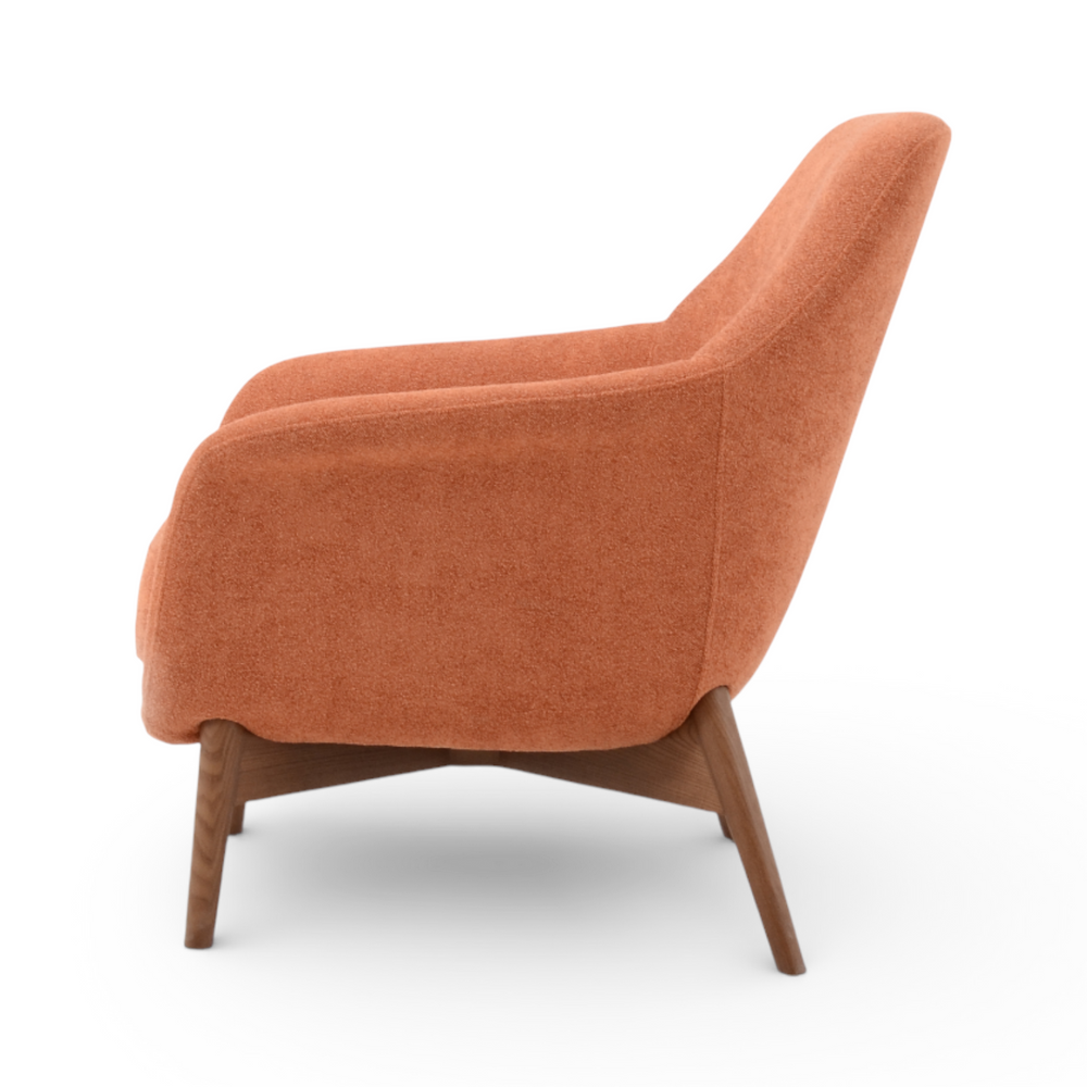 Fauteuil en tissu orange