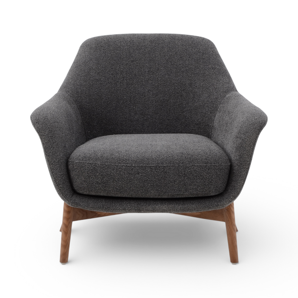 Fauteuil en tissu gris foncé
