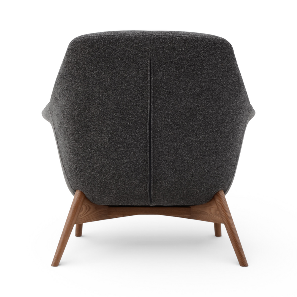 Fauteuil en tissu gris foncé