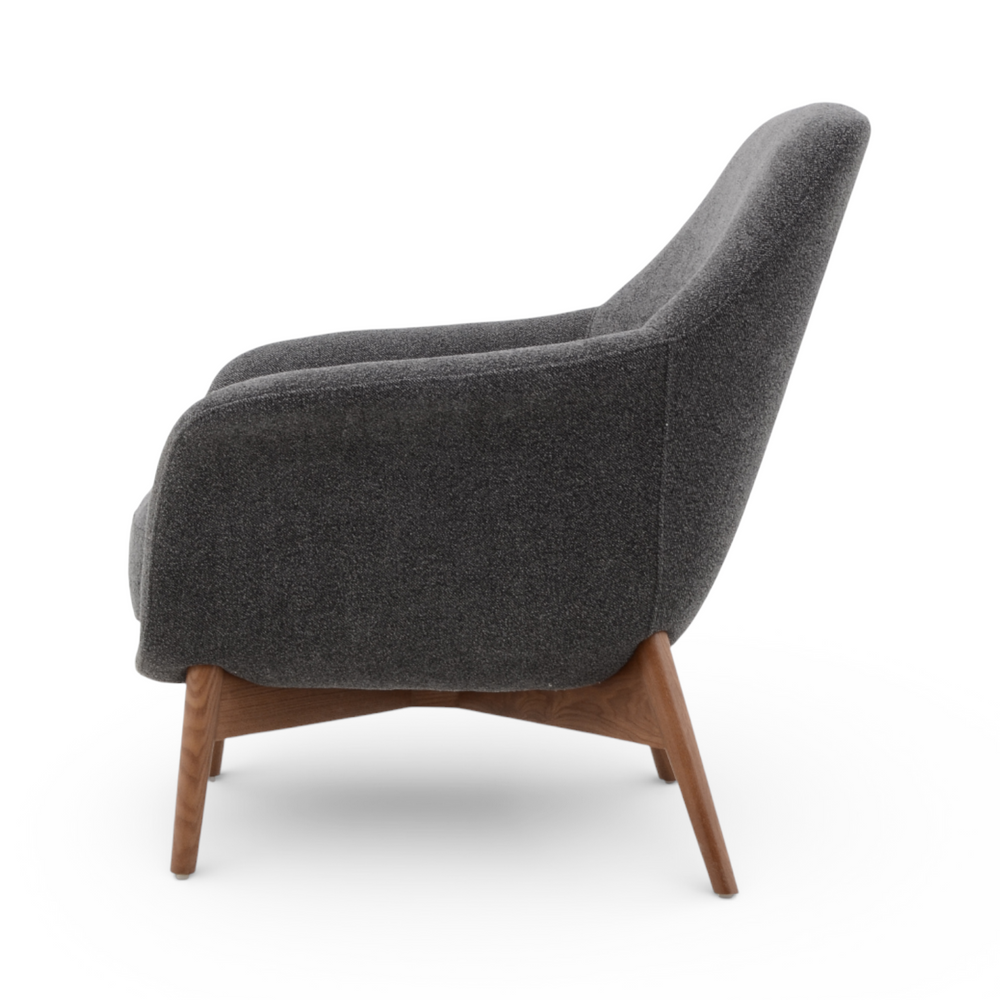 Fauteuil en tissu gris foncé