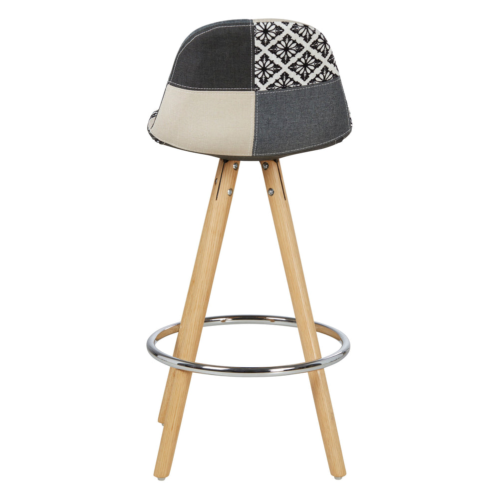 Chaise snack patchwork pied chêne MOSA