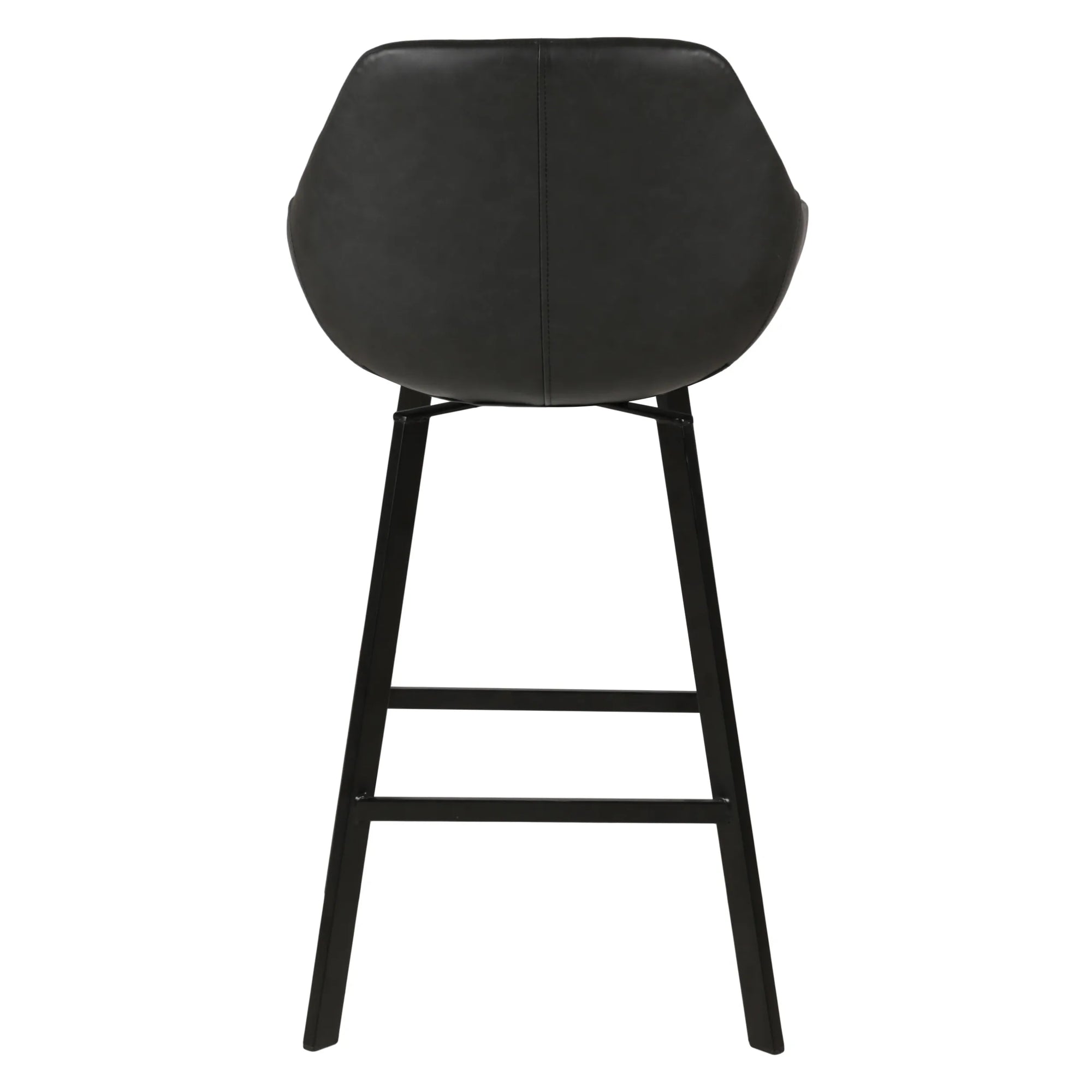 Chaise plan de travail pivotante noir vieilli pieds métal Moss
