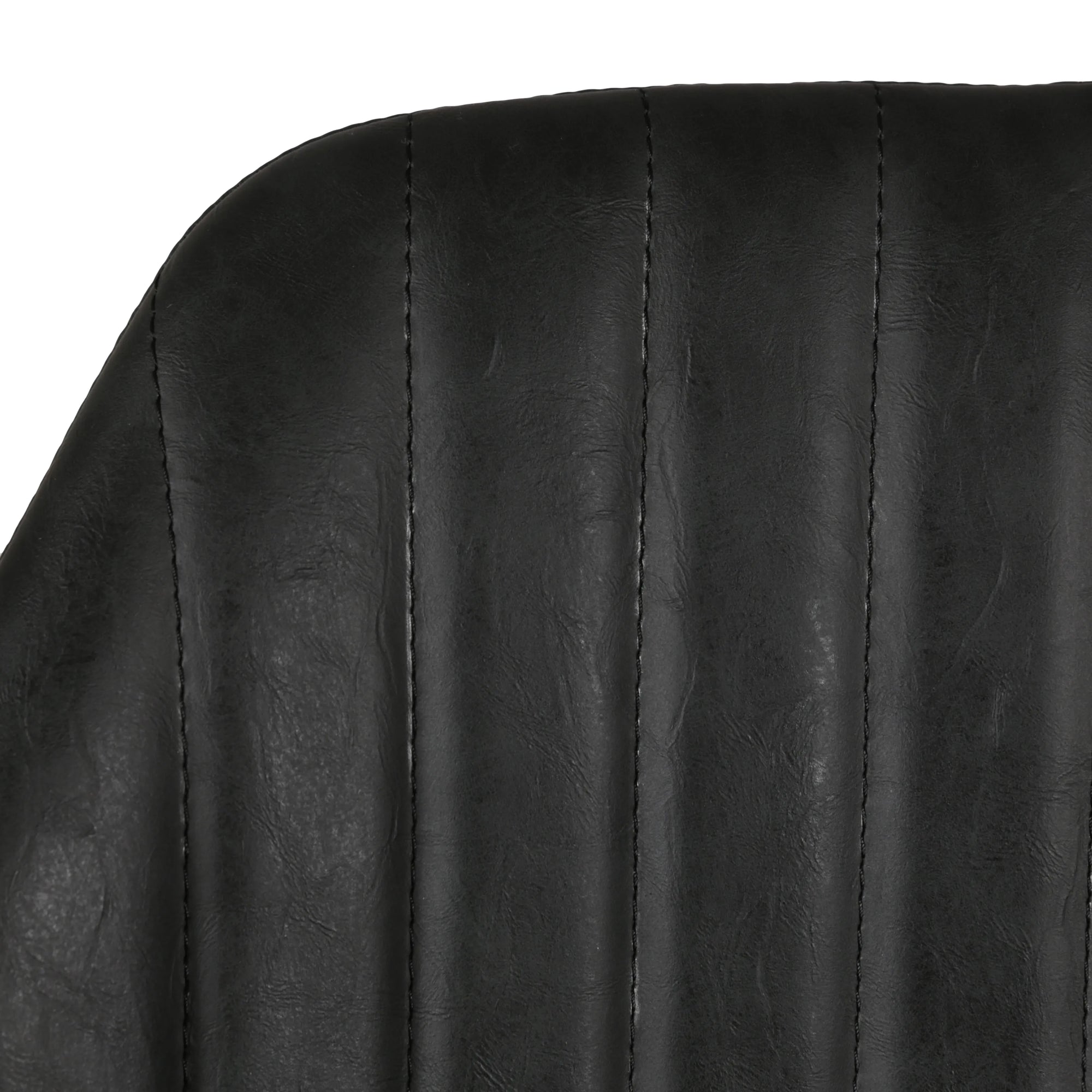 Chaise plan de travail pivotante noir vieilli pieds métal Moss