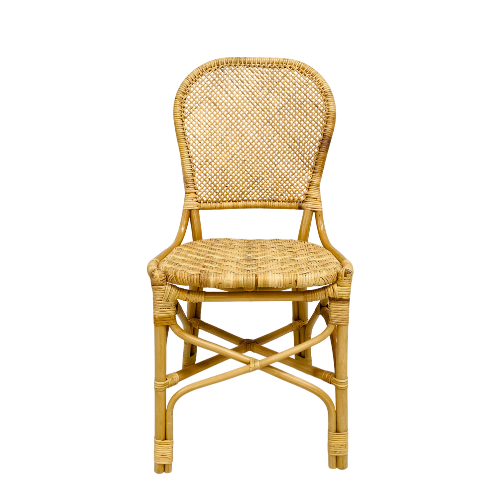 Chaise repas en rotin