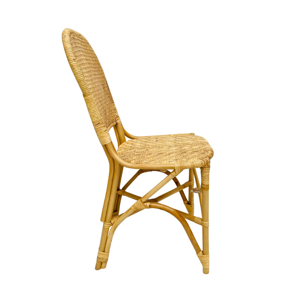 Chaise repas en rotin