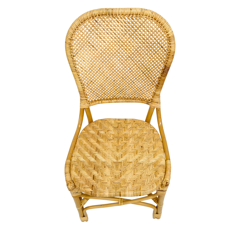 Chaise repas en rotin