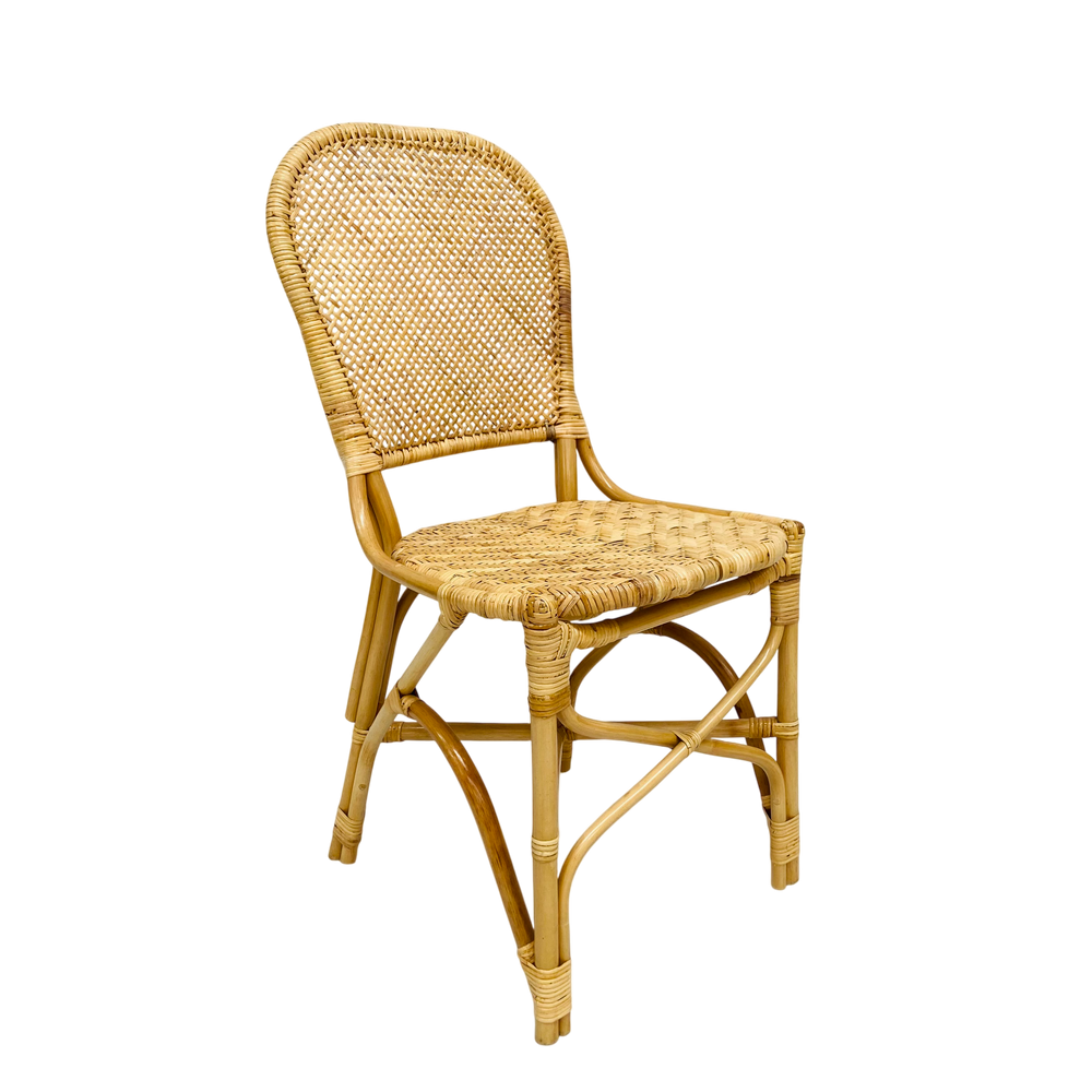 Chaise repas en rotin