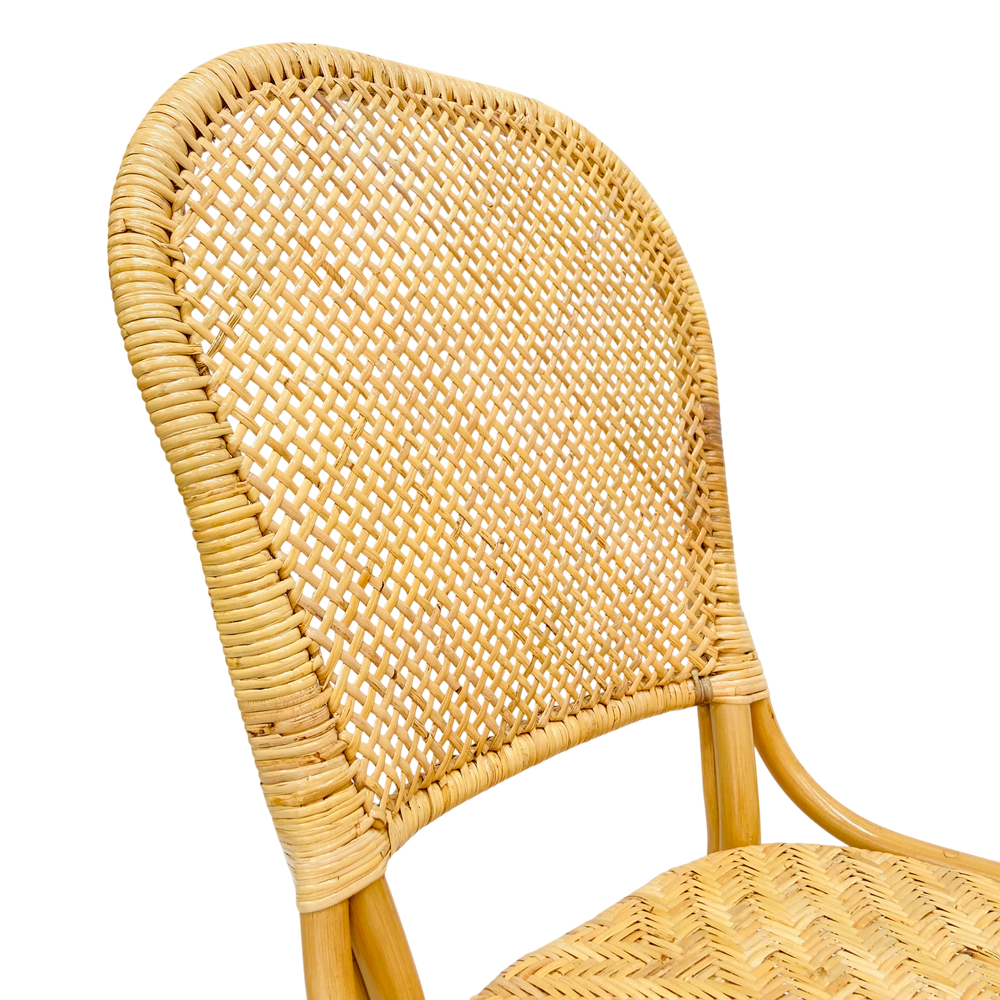 Chaise repas en rotin