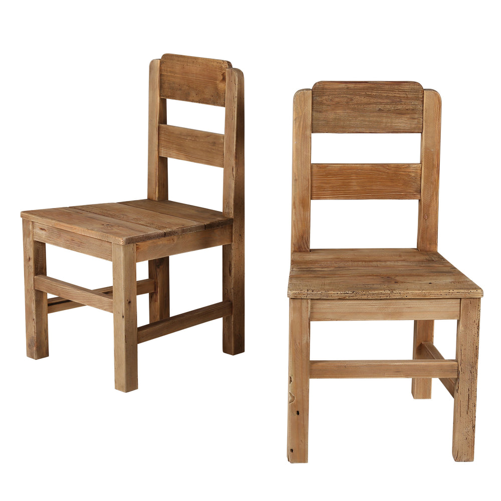 Chaise en bois à barreaux en pin recyclé - Nebraska