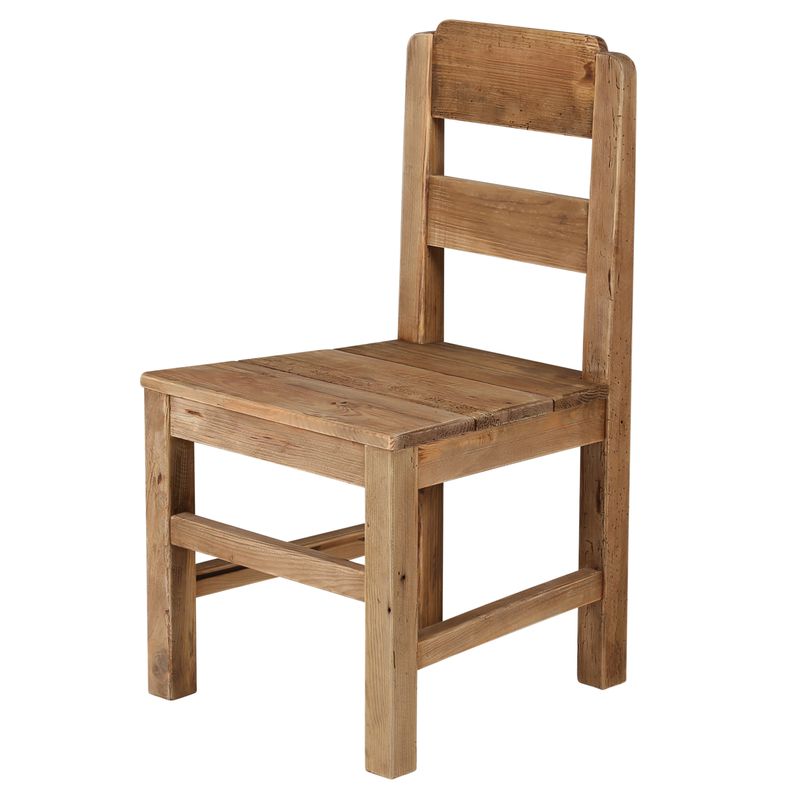 Chaise en bois à barreaux en pin recyclé - Nebraska
