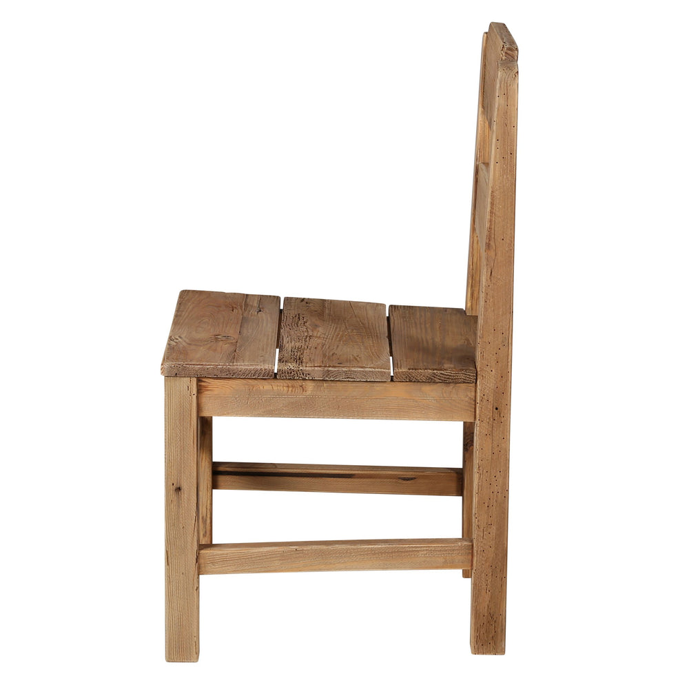 Chaise en bois à barreaux en pin recyclé - Nebraska