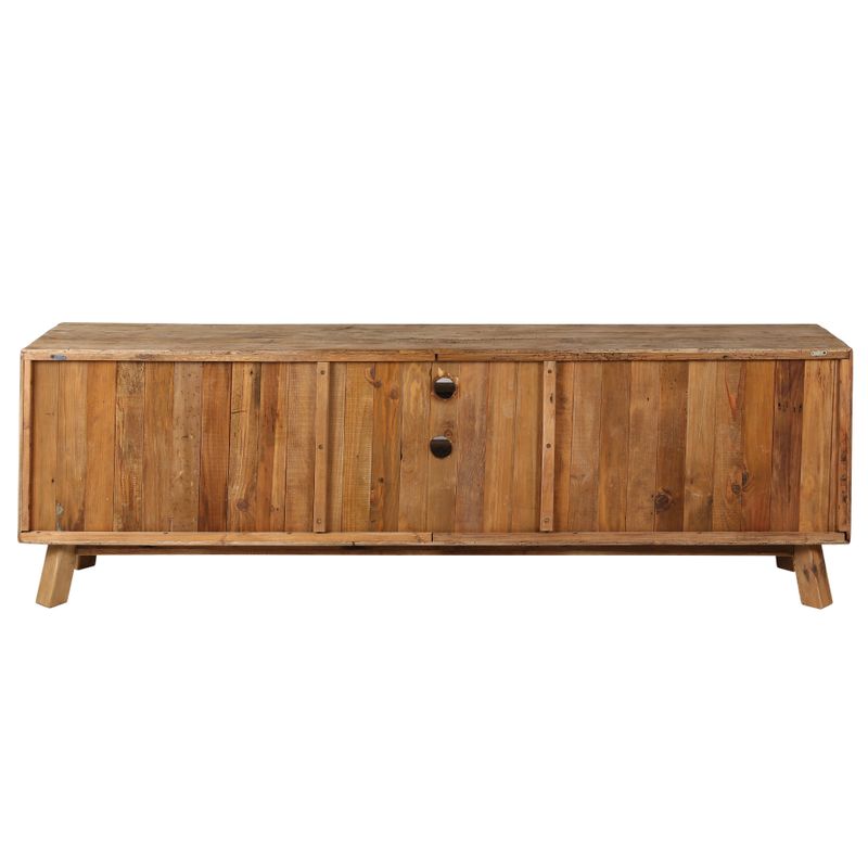 Meuble TV en bois pin recyclé 4 portes - Nebraska