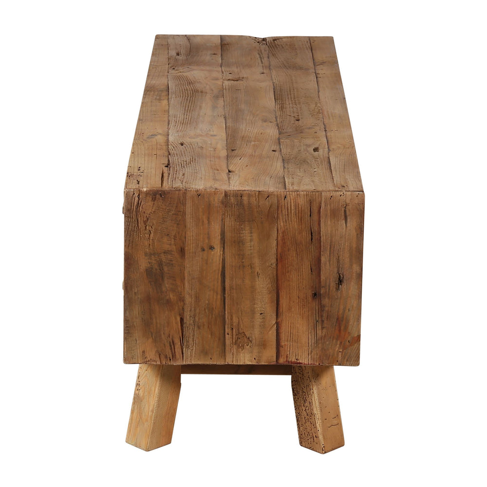 Meuble TV en bois pin recyclé 4 tiroirs - Nebraska