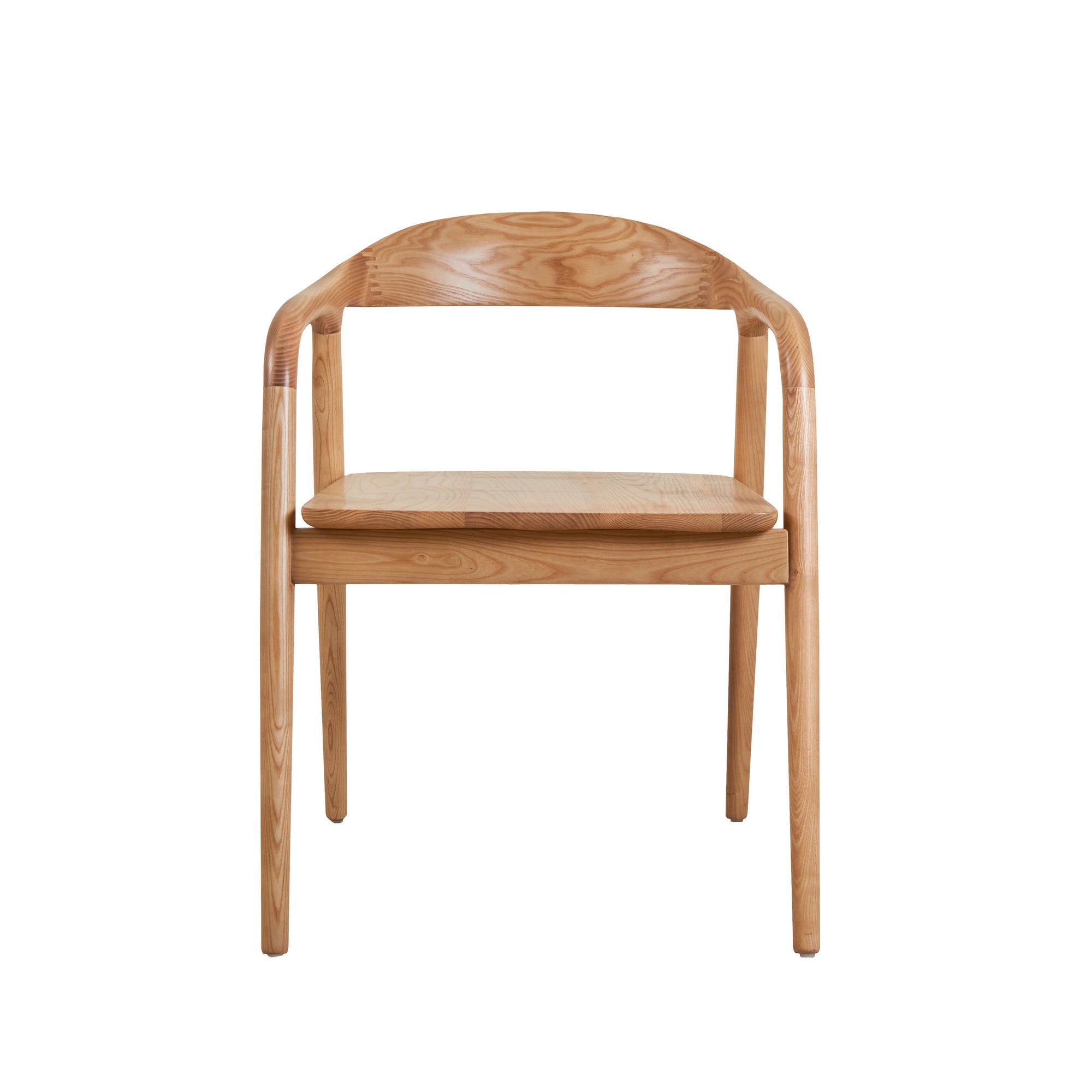 Chaise repas avec accoudoirs en frêne naturel OLGA