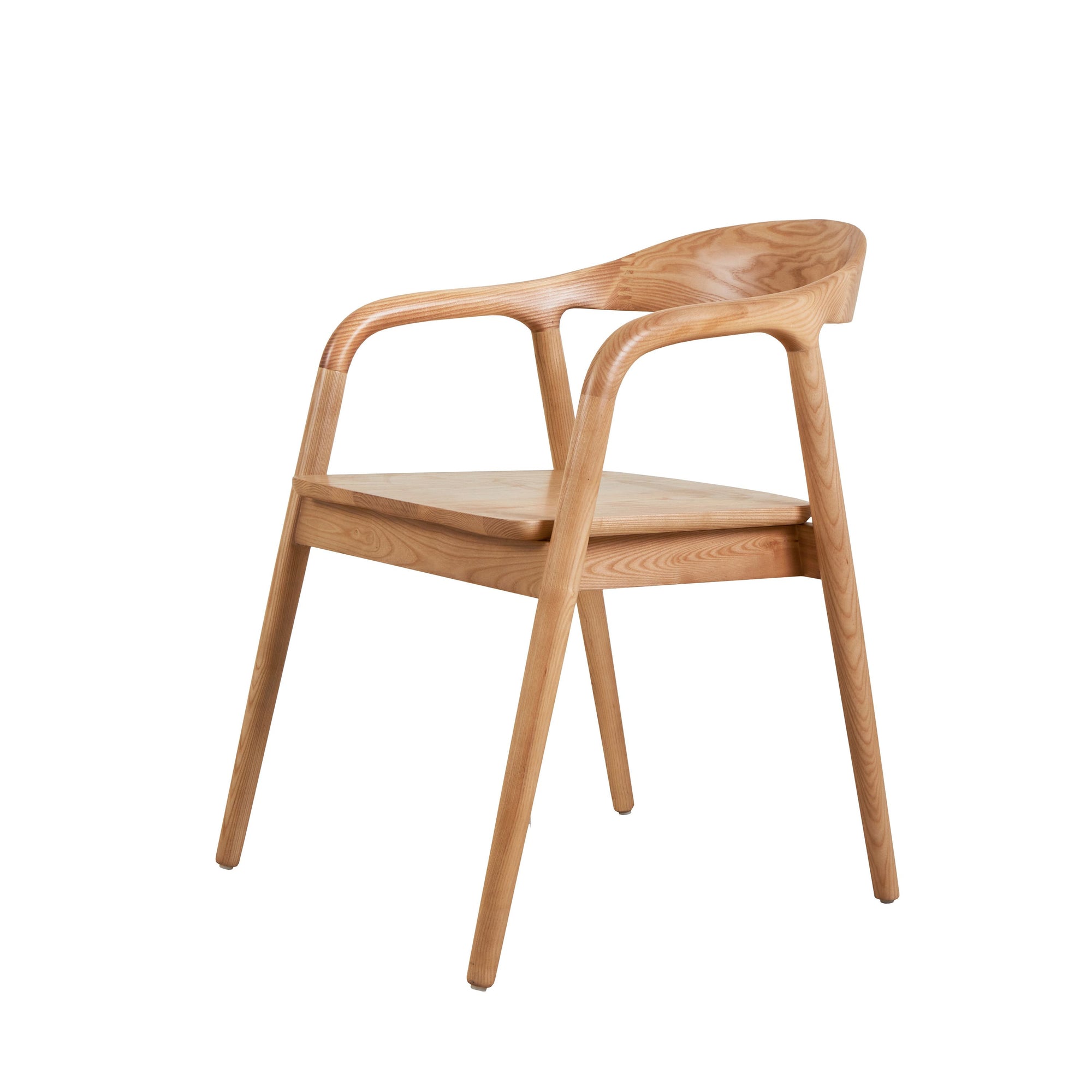 Chaise repas avec accoudoirs en frêne naturel OLGA
