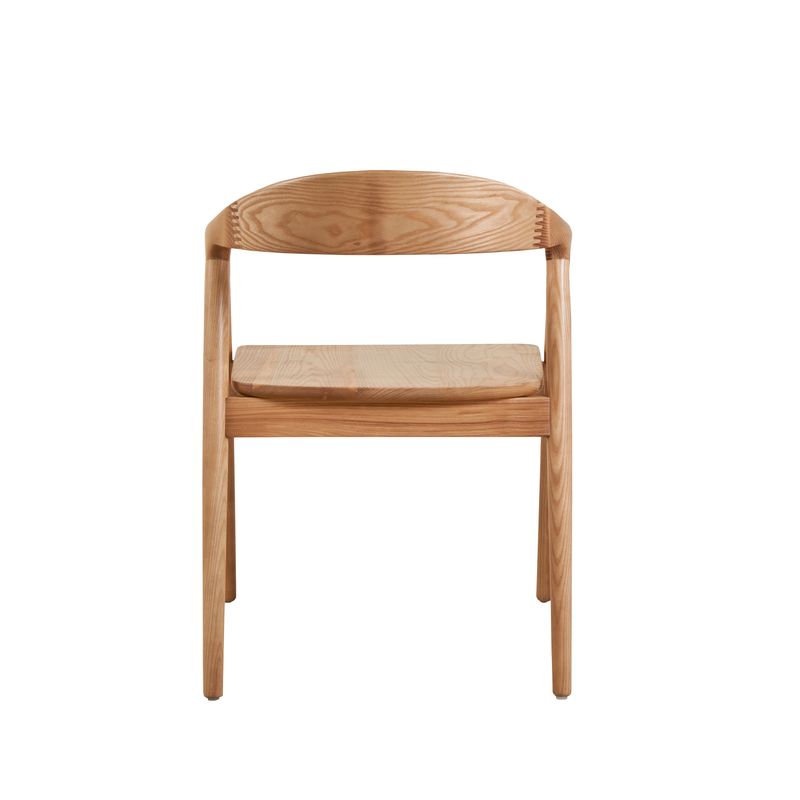 Chaise repas avec accoudoirs en frêne naturel OLGA