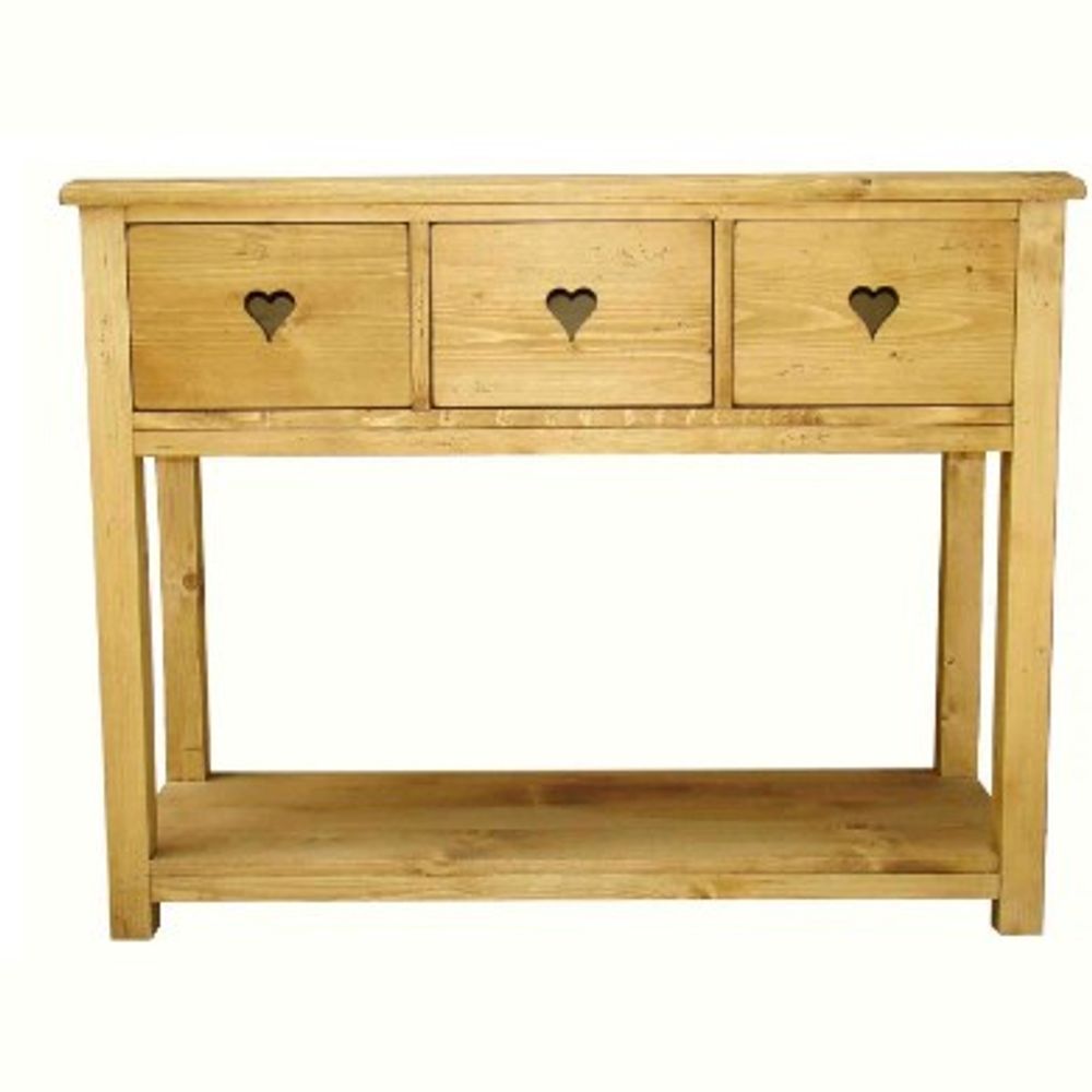 Console 3 tiroirs coeurs