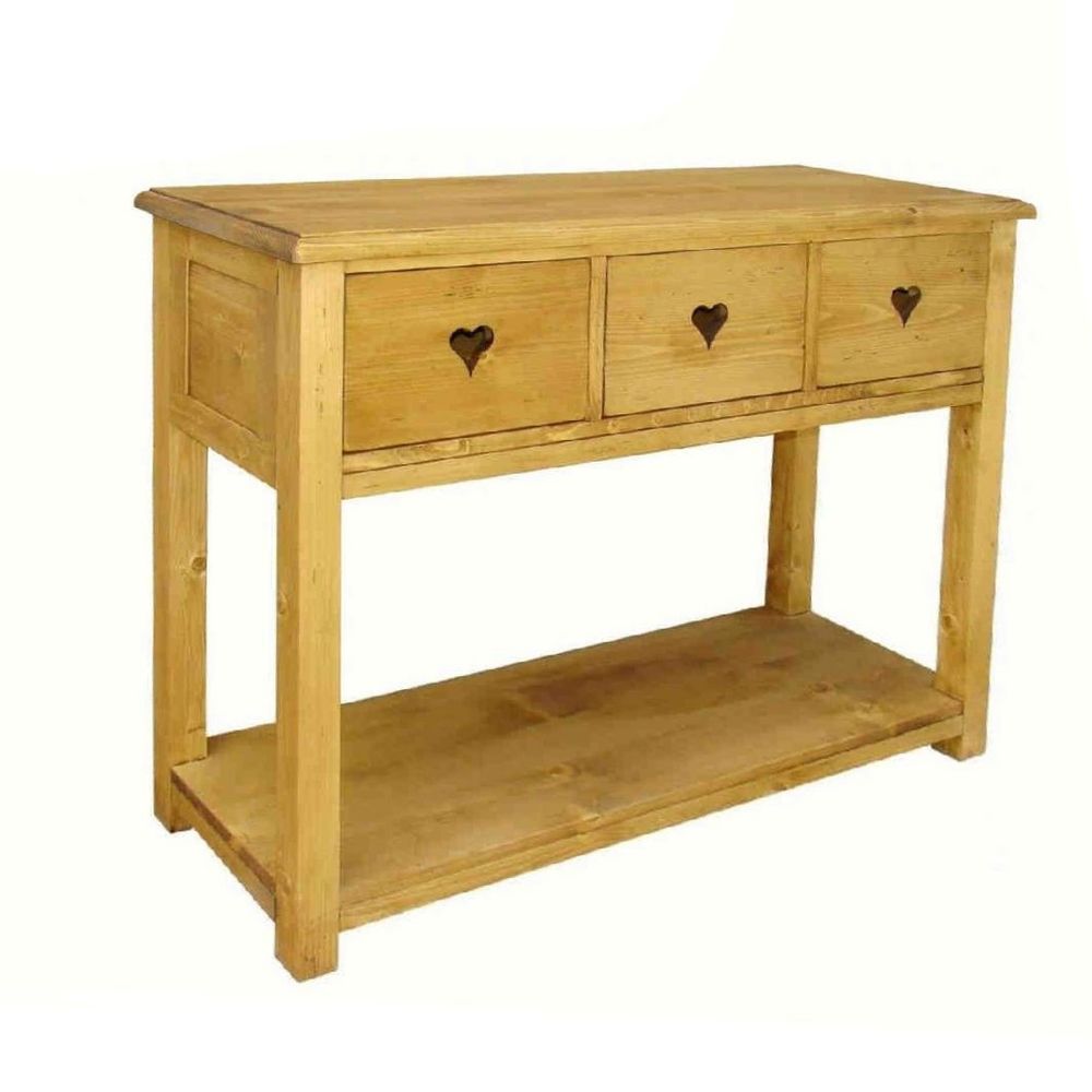 Console 3 tiroirs coeurs