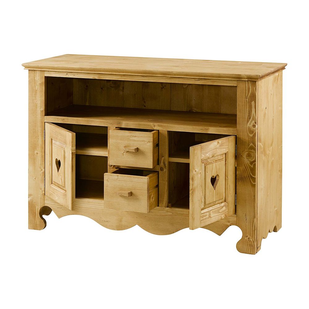 Meuble TV 2 portes, 2 tiroirs,1 niche