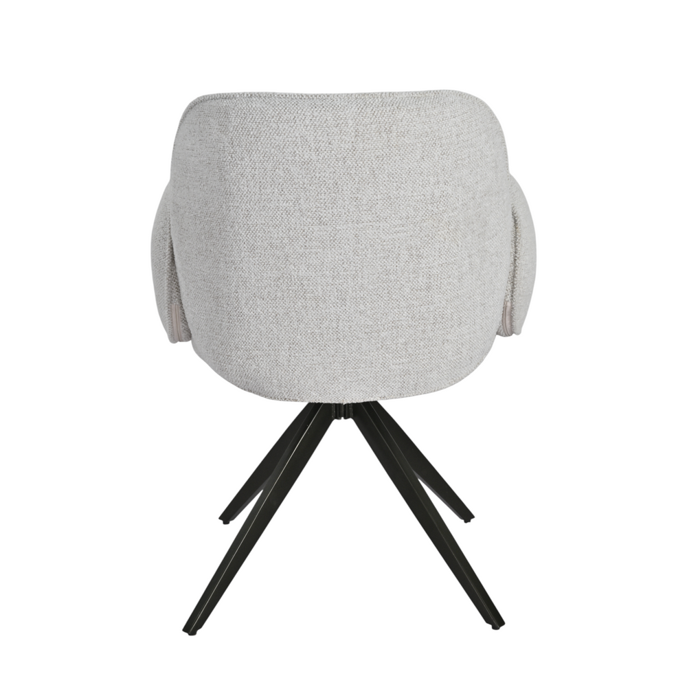 Chaise repas accoudoir tissu beige