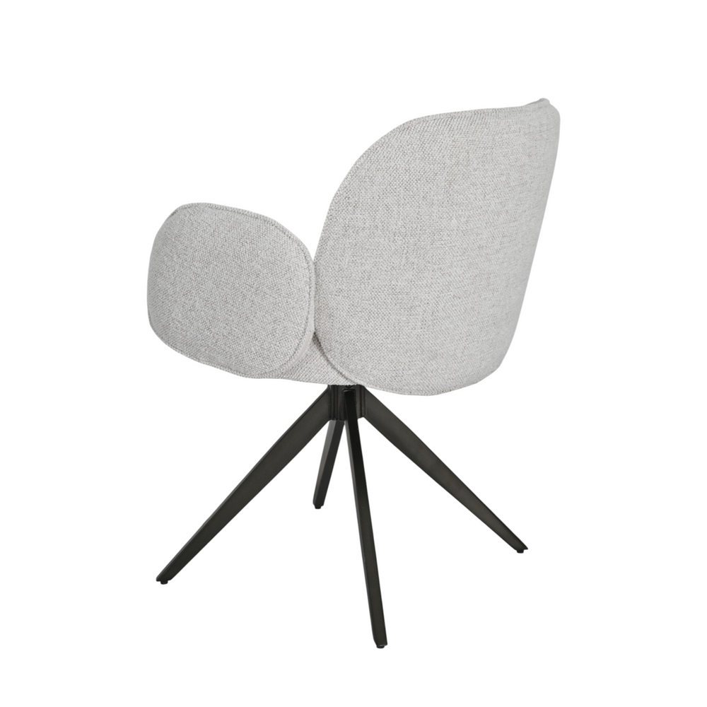 Chaise repas accoudoir tissu beige