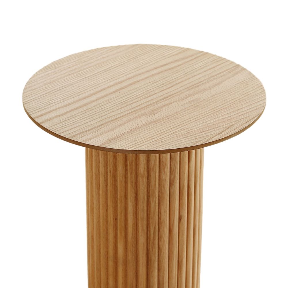 Bout de canapé D45 cm placage chêne