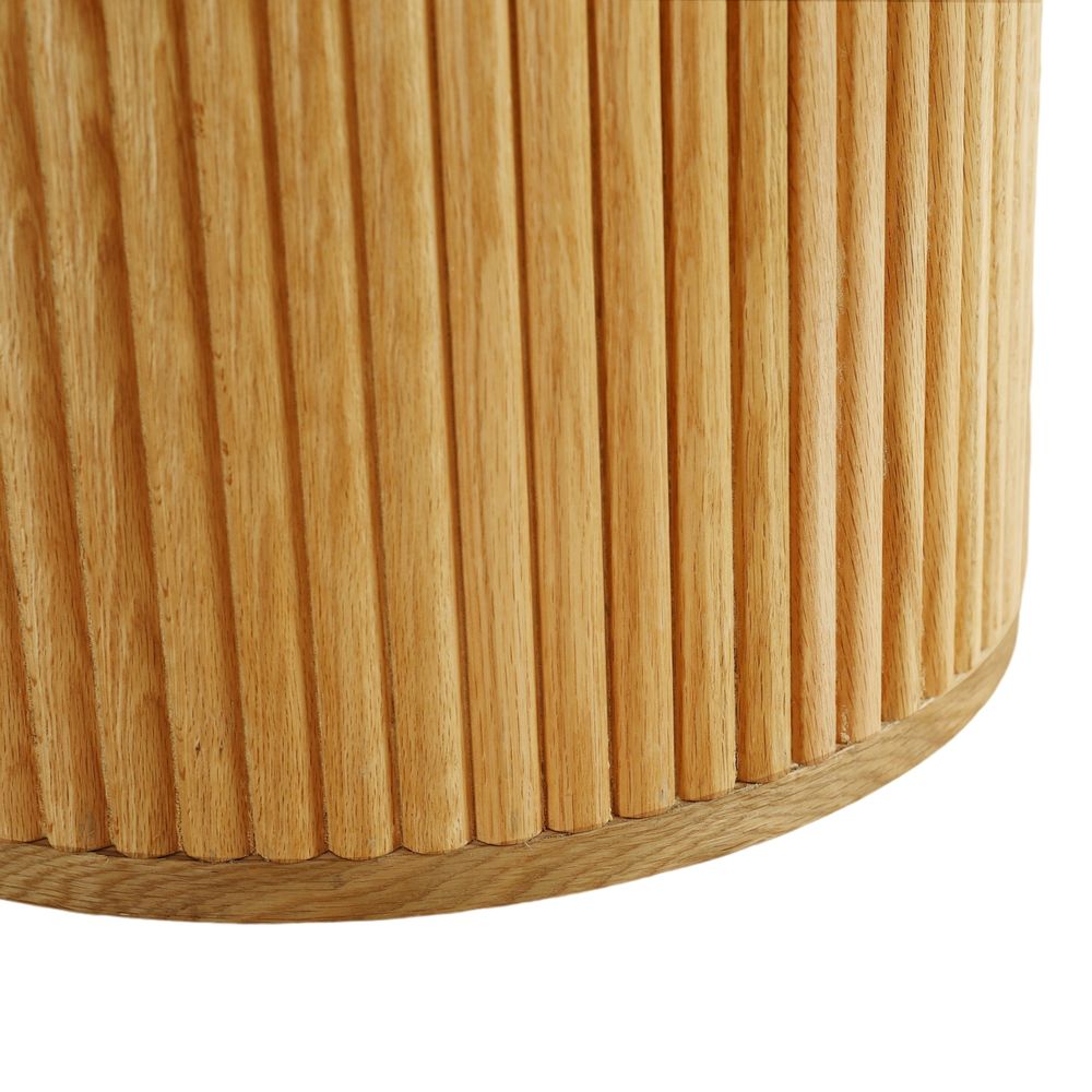 Table basse D80 cm placage chêne