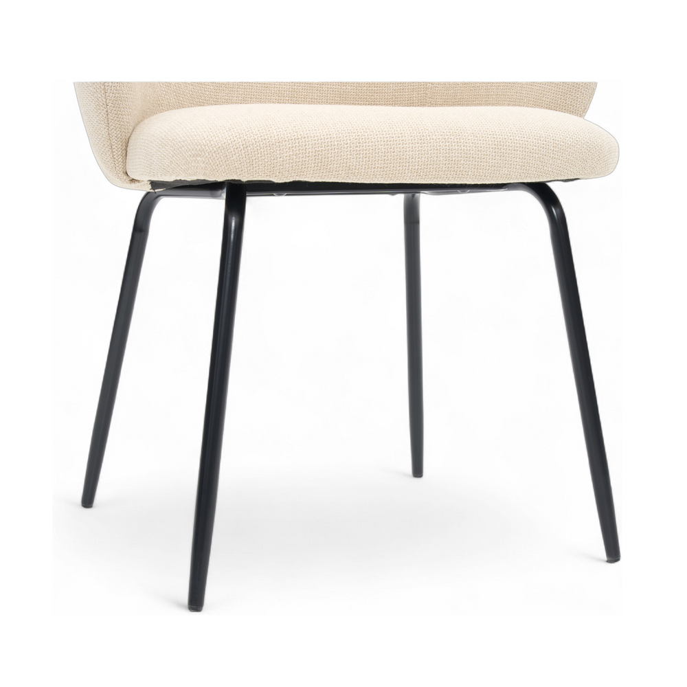 Chaise repas tissu écru