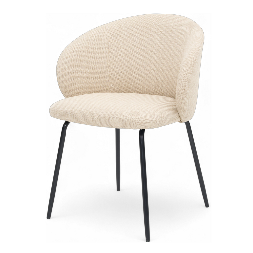 Chaise repas tissu écru