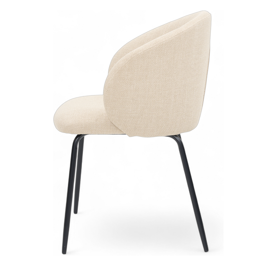 Chaise repas tissu écru
