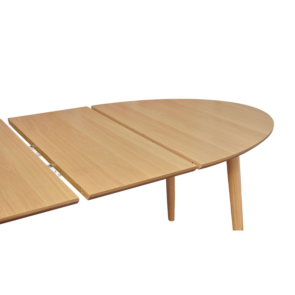 Table repas 140-220 cm placage chêne 2 allonges