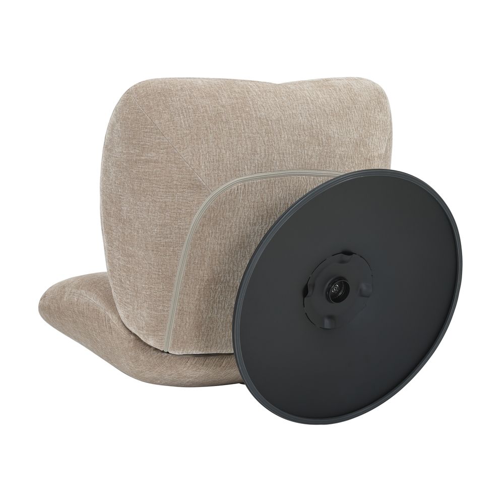 Fauteuil pivotant tissu argile