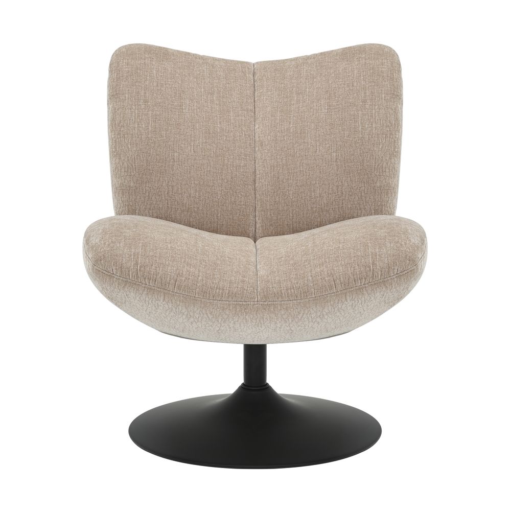 Fauteuil pivotant tissu argile