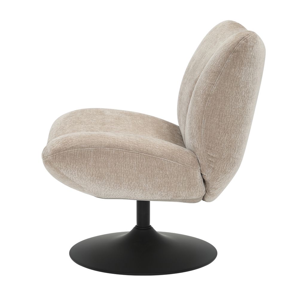 Fauteuil pivotant tissu argile