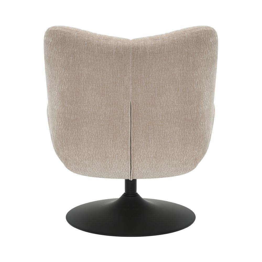 Fauteuil pivotant tissu argile