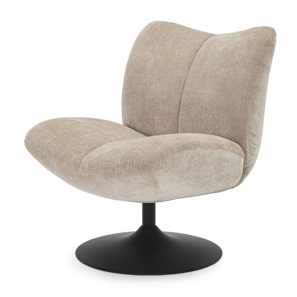 Fauteuil pivotant tissu argile