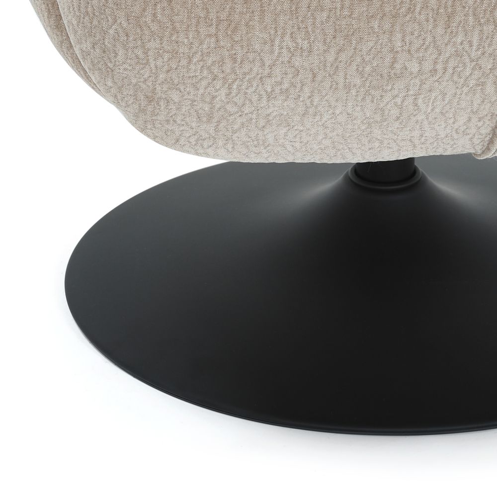 Fauteuil pivotant tissu argile